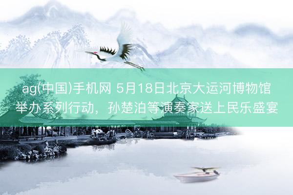 ag(中国)手机网 5月18日北京大运河博物馆举办系列行动，孙楚泊等演奏家送上民乐盛宴