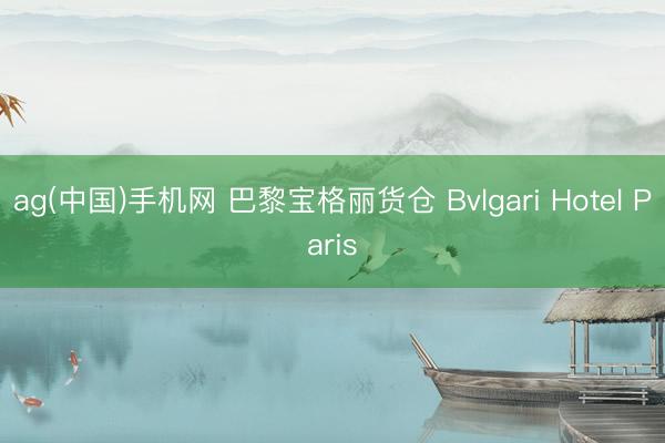 ag(中国)手机网 巴黎宝格丽货仓 Bvlgari Hotel Paris