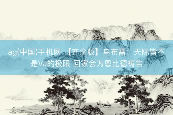 ag(中国)手机网 【齐全版】乌布雷:天际皆不是VJ的极限 回家会为恩比德祷告