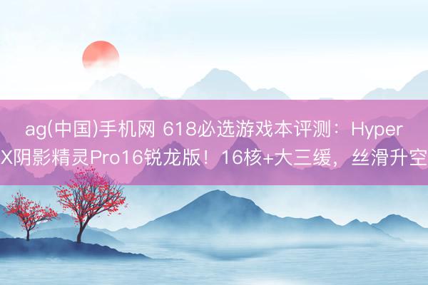 ag(中国)手机网 618必选游戏本评测：HyperX阴影精灵Pro16锐龙版！16核+大三缓，丝滑升空
