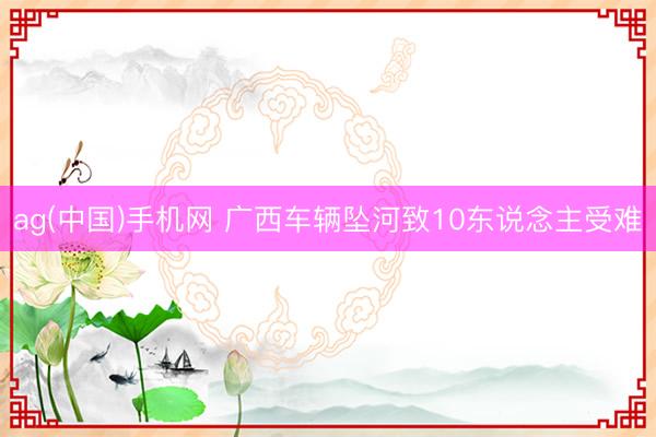 ag(中国)手机网 广西车辆坠河致10东说念主受难