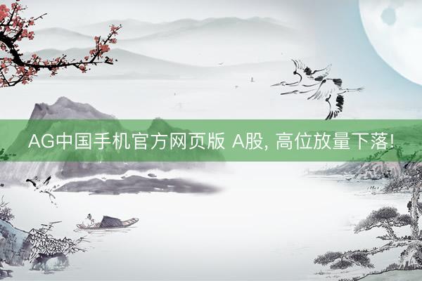 AG中国手机官方网页版 A股， 高位放量下落!