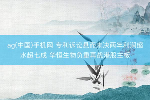 ag(中国)手机网 专利诉讼悬而未决两年利润缩水超七成 华恒生物负重再战港股主板