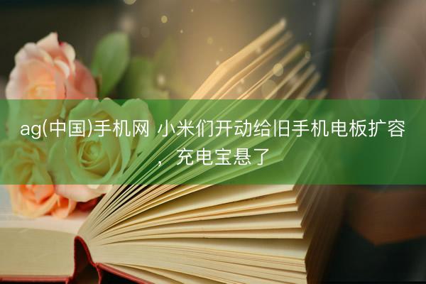 ag(中国)手机网 小米们开动给旧手机电板扩容，充电宝悬了