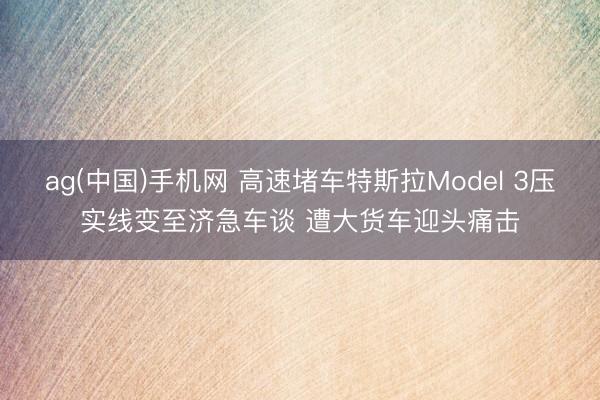 ag(中国)手机网 高速堵车特斯拉Model 3压实线变至济急车谈 遭大货车迎头痛击